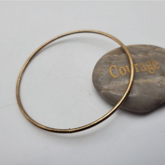 Gold tone slim slider bracelet‎ bangle - Picture 2 of 2